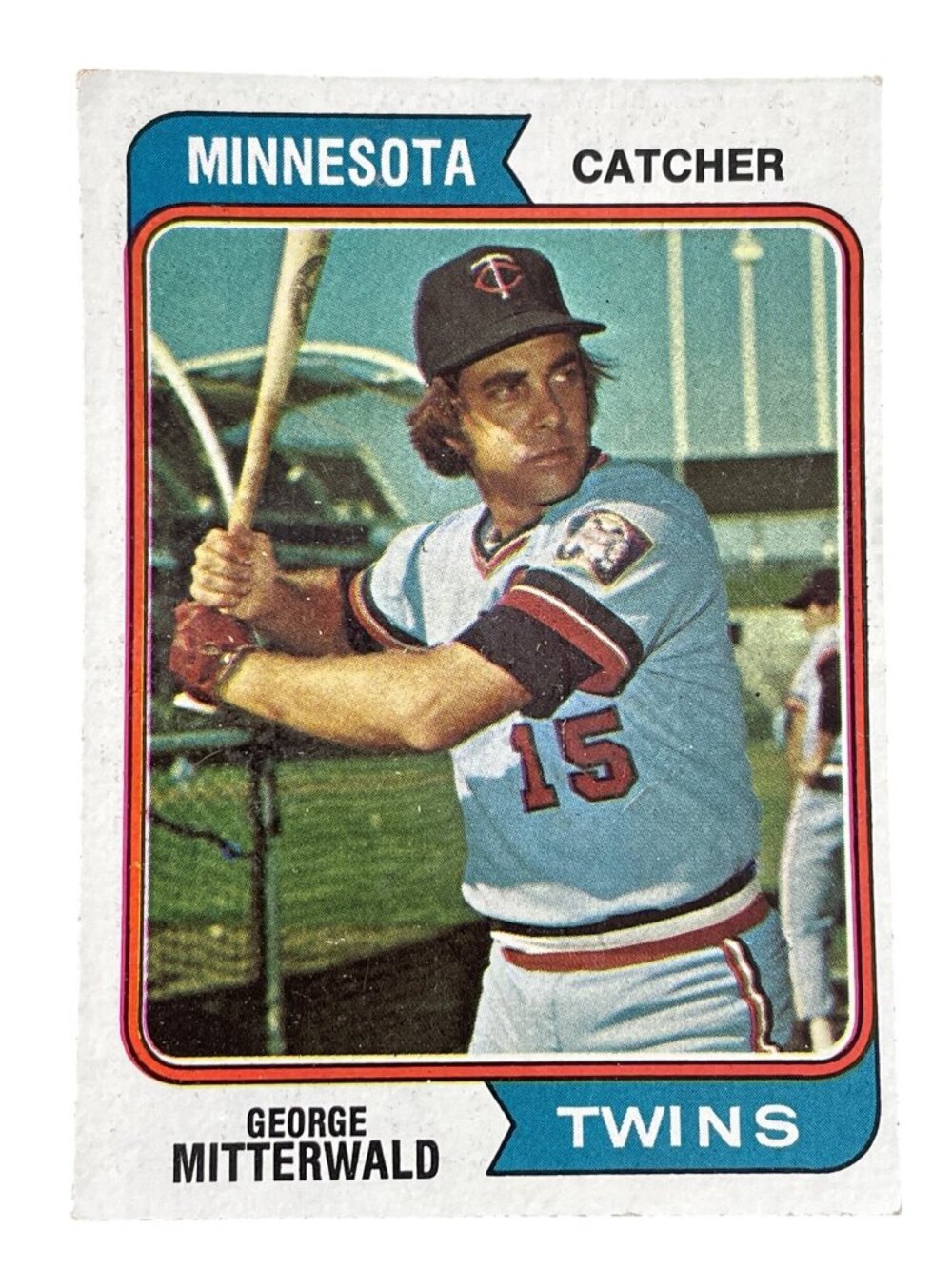Vintage 70s Topps George Mitterwald Minnesota Twins Baseball Card 249 Retro